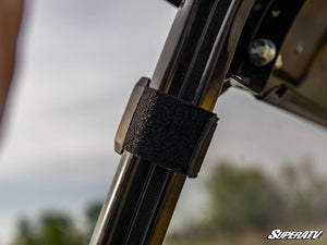 SuperATV full windshield on a John Deere Gator XUV 835, side view