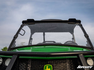 SuperATV full windshield on a John Deere Gator XUV 835, cab view