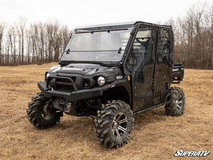 SuperATV 3-in-1 windshield on a Kawasaki Mule Pro, side view