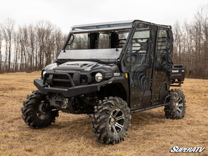 SuperATV 3-in-1 windshield on a Kawasaki Mule Pro, cab view