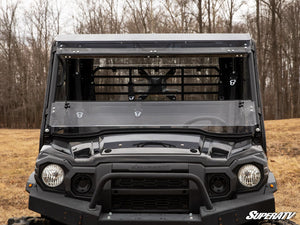 SuperATV 3-in-1 windshield on a Kawasaki Mule Pro, detail view