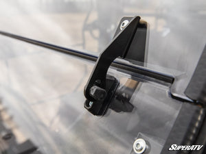 SuperATV 3-in-1 windshield on a Kawasaki Mule Pro, hardware detail