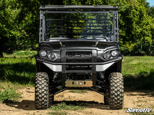 SuperATV flip windshield on a Kawasaki Mule Pro-FXR, side view