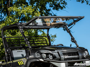 SuperATV flip windshield on a Kawasaki Mule Pro-FXR, alternate angle