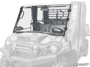 SuperATV full windshield on a Kawasaki Mule Pro, front view
