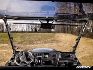 SuperATV full windshield on a Kawasaki Mule Pro, cab view