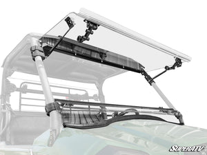 SuperATV flip windshield on a Kawasaki Mule PRO-MX, front view