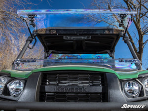 SuperATV flip windshield on a Kawasaki Mule PRO-MX, alternate angle