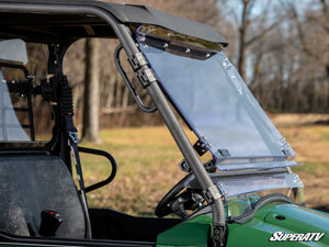 SuperATV flip windshield on a Kawasaki Mule PRO-MX, hardware detail