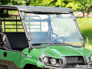 SuperATV full windshield on a Kawasaki Mule PRO-MX, side view