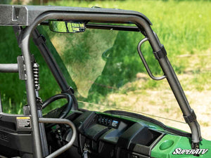 SuperATV full windshield on a Kawasaki Mule PRO-MX, cab view