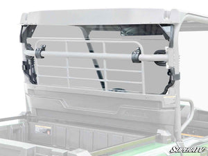 SuperATV rear windshield on a Kawasaki Mule PRO-MX, front view