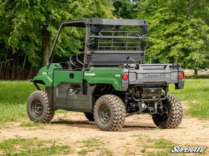 SuperATV rear windshield on a Kawasaki Mule PRO-MX, side view