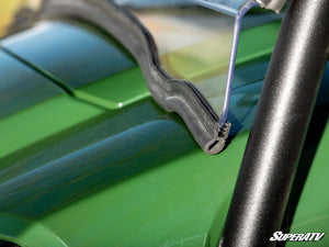 SuperATV Kawasaki Mule SX Half Windshield, cab view