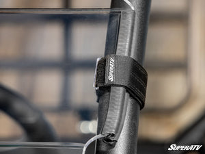 SuperATV Kawasaki Mule SX Half Windshield, mounted view