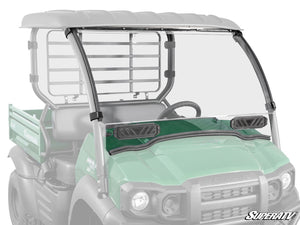 SuperATV Kawasaki Mule SX Windshield with Vents, front view