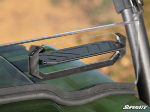 SuperATV Kawasaki Mule SX Windshield with Vents, mounted view