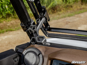 SuperATV flip windshield on a Kawasaki Ridge, profile view