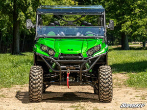 SuperATV 3-in-1 windshield on a Kawasaki Teryx, angle view