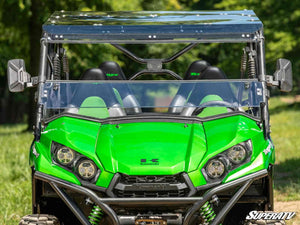SuperATV 3-in-1 windshield on a Kawasaki Teryx, detail view