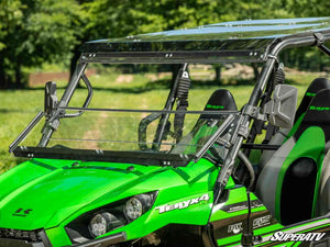 SuperATV 3-in-1 windshield on a Kawasaki Teryx, mounted view