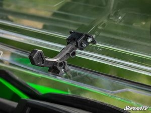 SuperATV flip windshield on a Kawasaki Teryx S, hardware detail