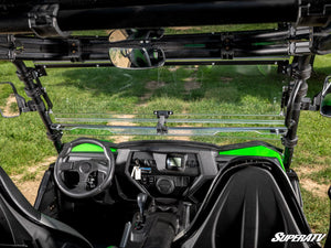 SuperATV flip windshield on a Kawasaki Teryx S, profile view