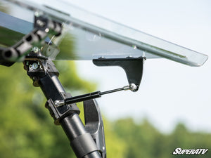 SuperATV flip windshield on a Kawasaki Teryx S, top view