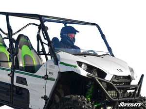 SuperATV full windshield on a Kawasaki Teryx, front view