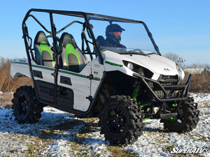 SuperATV full windshield on a Kawasaki Teryx, side view