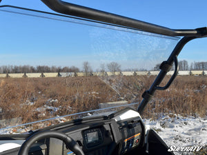 SuperATV full windshield on a Kawasaki Teryx, cab view