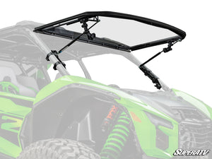 SuperATV flip windshield on a Kawasaki Teryx H2, front view