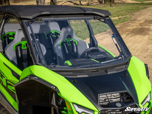 SuperATV flip windshield on a Kawasaki Teryx H2, detail view