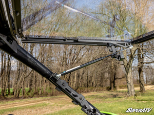 SuperATV flip windshield on a Kawasaki Teryx H2, edge detail