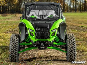 SuperATV glass windshield on a Kawasaki Teryx H2, angle view