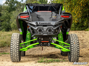 SuperATV rear windshield on a Kawasaki Teryx H2, angle view