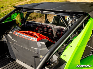 SuperATV rear windshield on a Kawasaki Teryx H2, mounted view
