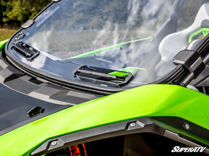 SuperATV vented windshield on a Kawasaki Teryx H2, hardware detail