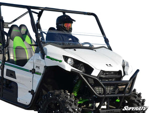 SuperATV half windshield on a Kawasaki Teryx, front view