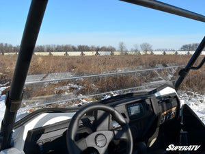 SuperATV half windshield on a Kawasaki Teryx, installed close-up