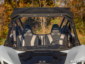 SuperATV full windshield on a Kawasaki Teryx KRX 1000, detail view