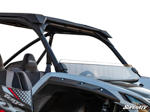 SuperATV half windshield on a Kawasaki Teryx KRX 1000, front view