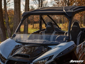 SuperATV half windshield on a Kawasaki Teryx KRX 1000, side view