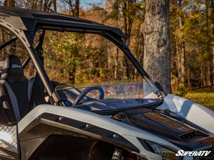 SuperATV half windshield on a Kawasaki Teryx KRX 1000, cab view