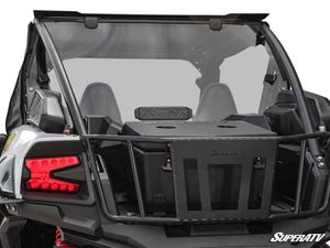 SuperATV rear vented windshield on a Kawasaki Teryx KRX 1000, front view