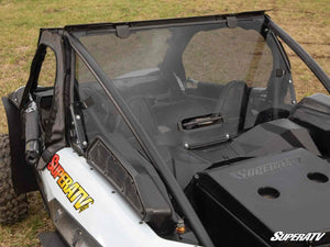 SuperATV rear vented windshield on a Kawasaki Teryx KRX 1000, alternate angle