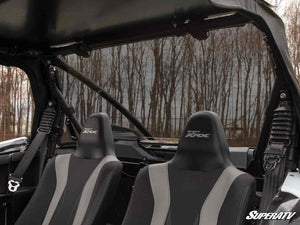SuperATV rear vented windshield on a Kawasaki Teryx KRX 1000, hardware detail
