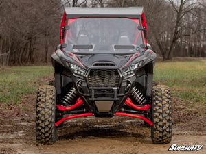SuperATV vented full windshield on a Kawasaki Teryx KRX 1000, angle view
