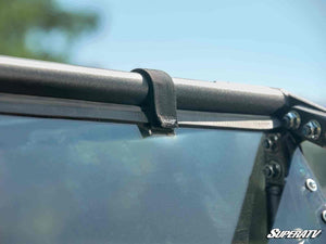 SuperATV rear windshield on a Kawasaki Teryx KRX4 1000, mounted view