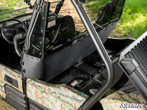 SuperATV rear windshield on a Kawasaki Teryx, cab view